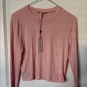 BCBGeneration Soft Pink Long Sleeve Tee